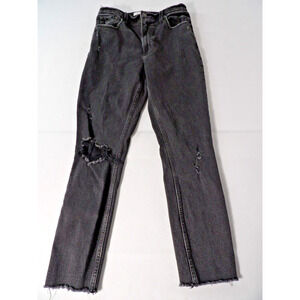 Abercrombie & Fitch 4R 27 Jeans The Skinny High Rise Black Acid Wash